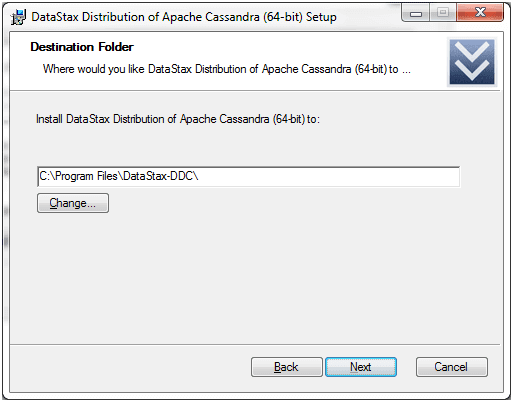 Apache-Cassandra-Destination-Folder
