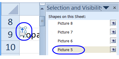Selection-And-Visibility-Excel