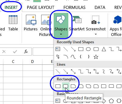 Shapes-Excel