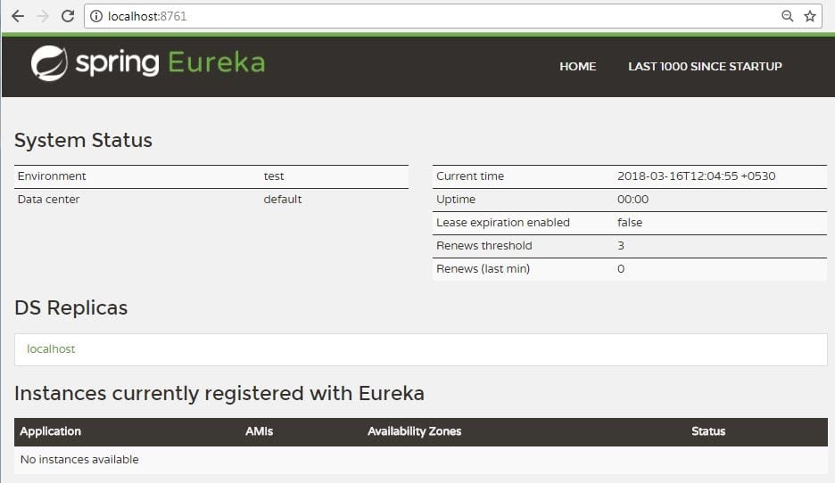 microservice-eureka server