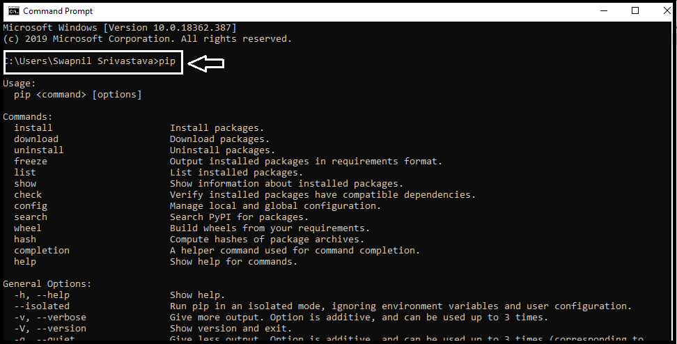 pip-command-in-the-cmd-prompt